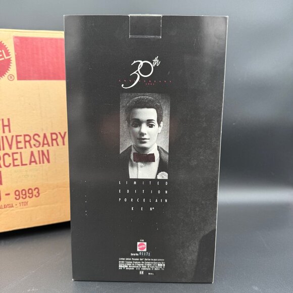 Ken 30th Anniversary Porcelain Doll Barbie Mattel 1961 Repro 1110 Limited Ed - Picture 10 of 14